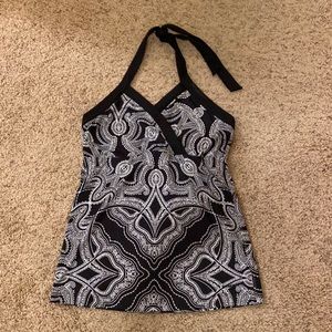 Patagonia black and white halter top